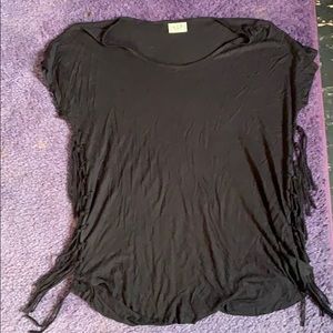 Loose fitting black tee